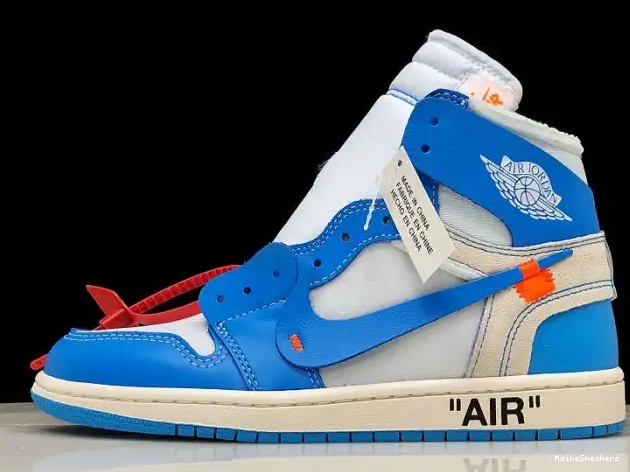 MaikeSneakers 1 UNC Air Off-White AQ0818-148 Jordan Blue Powder 0616
